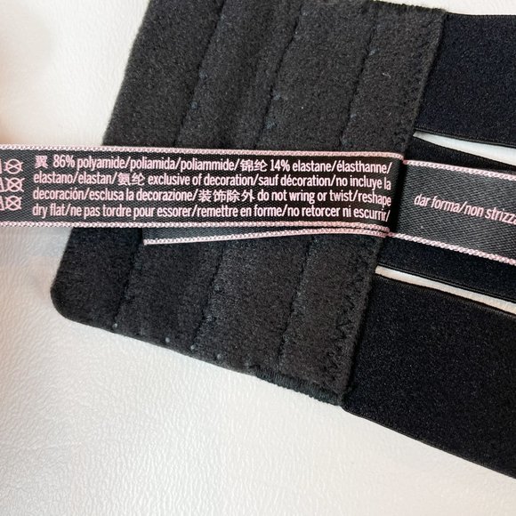 NWOT Victoria's Secret Bra 32C Unlined Balconet Strappy Banded Black - Picture 8 of 8